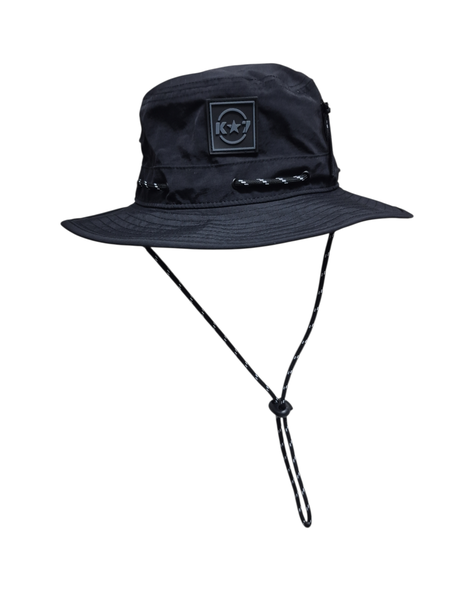 K Star 7 Bucket Sun Hat Mount Black Outdoor Wide Brim