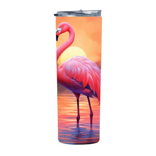 Sunset Ocean Flamingo 11 20 Oz Straight Skinny Tumbler 204