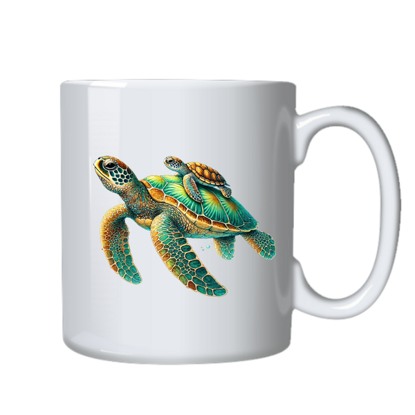 Baby &amp; Mom Sea Turtle Ocean Ideal Birthday Christmas Gift Mug Cup 402