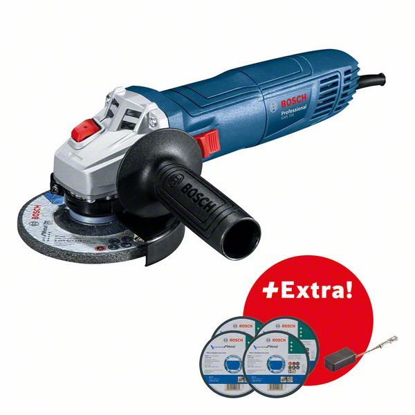 Bosch - Angle Grinder (GWS 700) Including 4xCuttingDiscs and 1xCarbon Brush