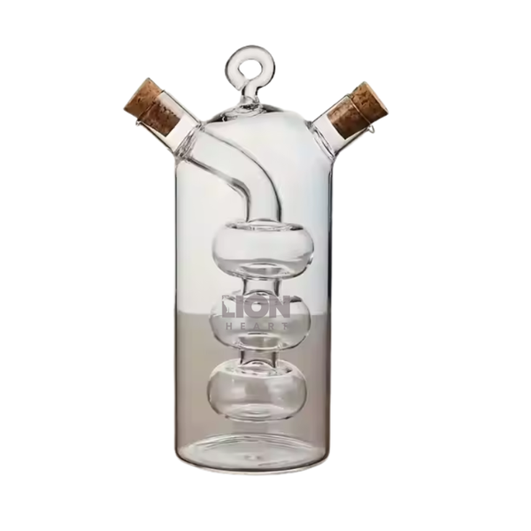 LH 2-in-1 Olive Oil and Vinegar Dispenser Glass with Cork Stopper