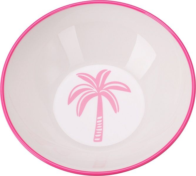 Melamine Salad Bow Palm Motif 21x21x11cm