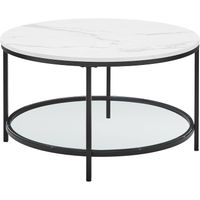 Round Two-Tier Marble Coffee Table