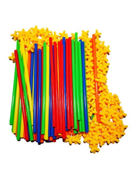 Plastic Straws &amp; Connectors Construction Building Set