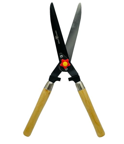 Wolf 55cm Pro Hedge Shears with Wooden Handles - Straight Blade