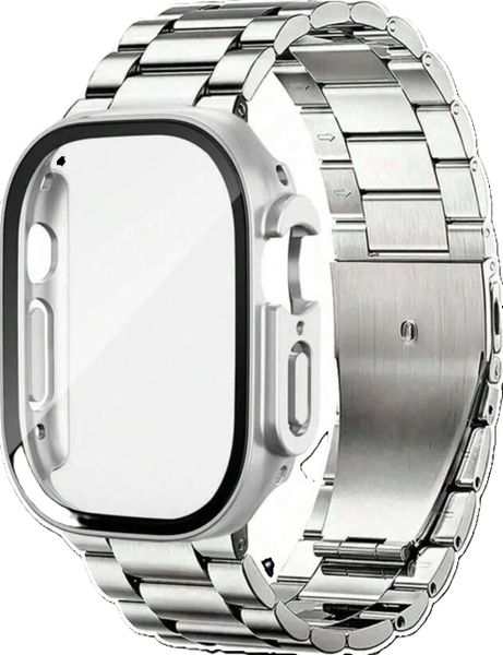 Apple Watch Strap and Case Compatible with Ultra 49mm Stainless Steel
