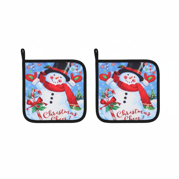 Christmas Snowman Heat-Resistant Mats - Multicolour - 2 Piece