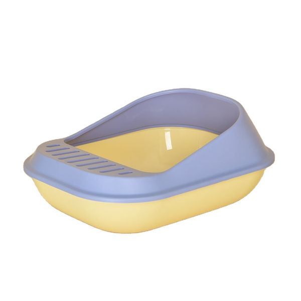 WigWagga - Semi-Open Cat Litter Box With Scoop 52cm - Blue