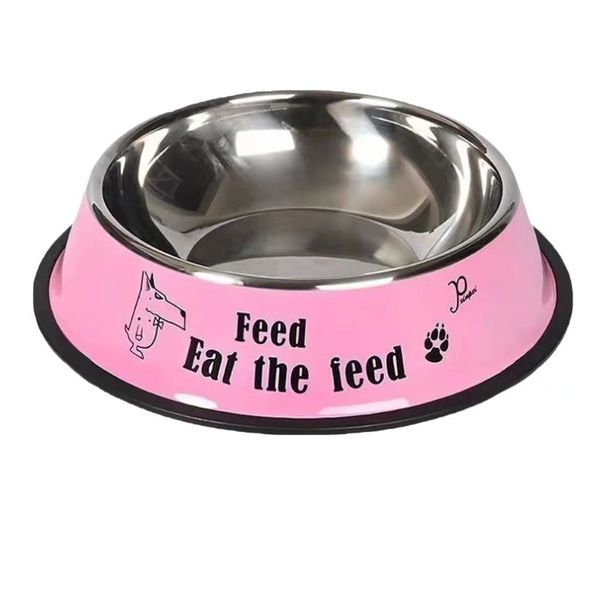 Stainless Steel Pet Bowl: Non-Slip, Anti-Spill Single Bowl for Dogs/Cats