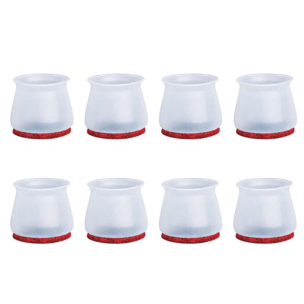 Pack Of 8 Universal-Use Elastic Floor Protection Furniture Legs Sliders