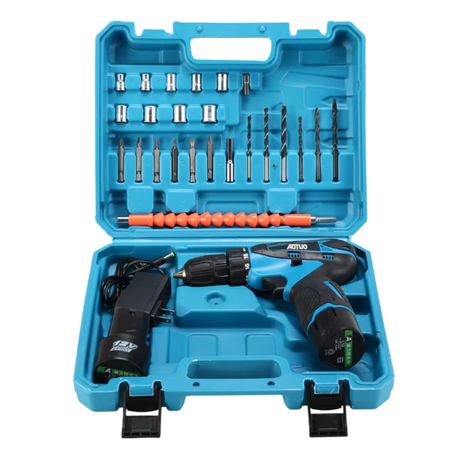18V Cordless Multi-Bit Power Drill & Driver Home Toolkit