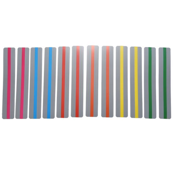 12Pcs Guided Reading Strips Highlight Strips Colored Bookmarks