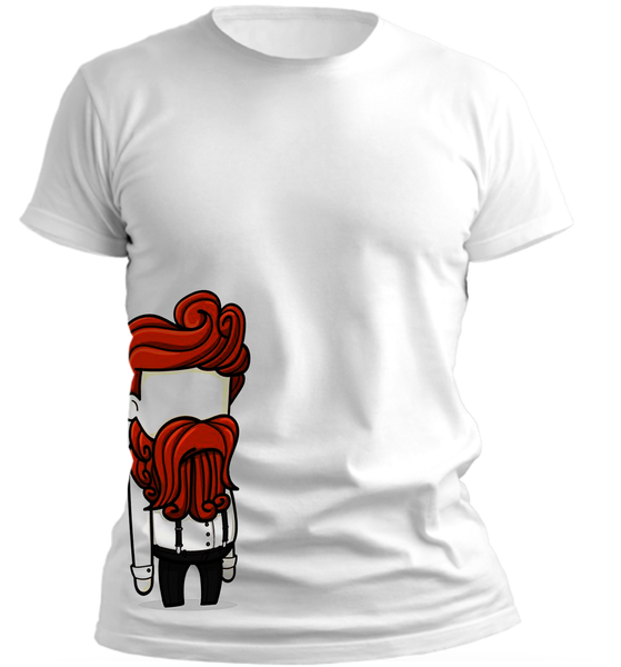 PepperSt Men's White T-Shirt - Happy Walker