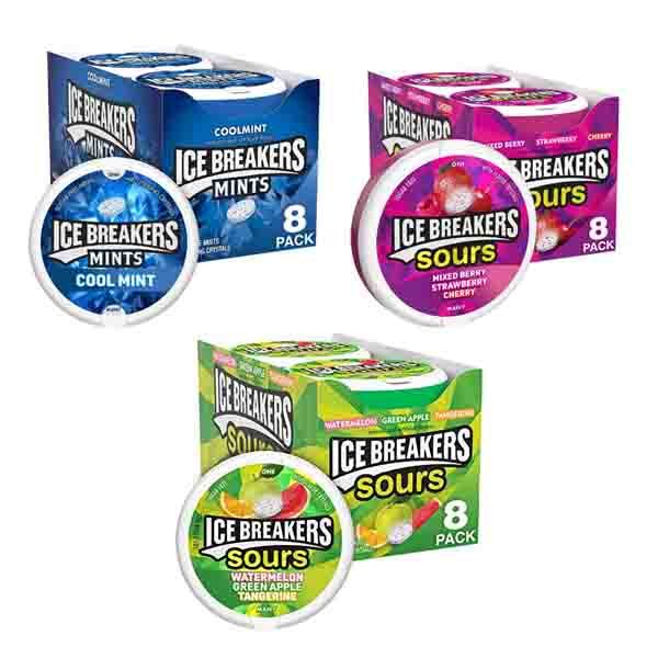 Ice Breakers Large-Variety Pack (Sours And Mint) - 1kg | Shop Today ...