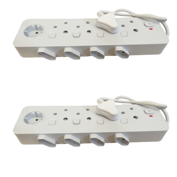 9Ways Multiplug With Sockets 0.5m Pack of 2