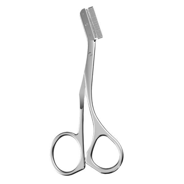 Premium Stainless Steel Eyebrow Scissors with Comb for Precise Trimming