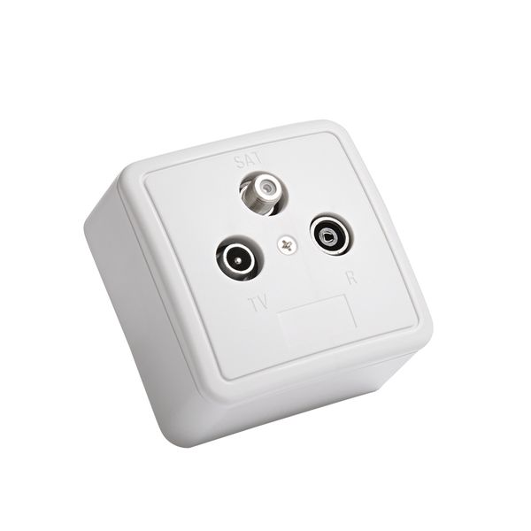 Space TV SAT-TV-FM 2×2 End Wall Outlet Socket 1dB (5-2400Mhz)