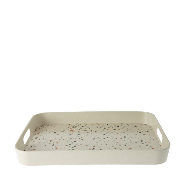 George &amp; Mason - Terrazzo Bamboo Fibre Serving Tray - 41cm