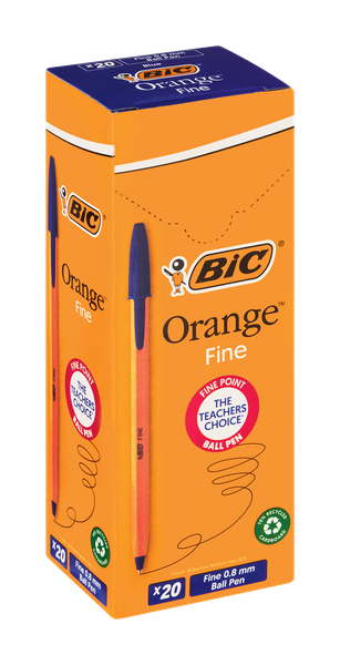 BIC Orange Fine Ballpoint Pens - Blue (Box of 20)
