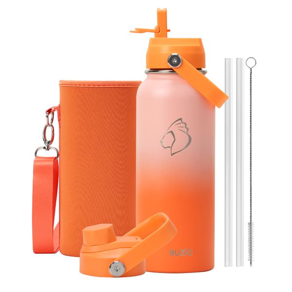 BUZIO 1.18 L Double wall Insulated Stainless Steel Water Bottle Pack