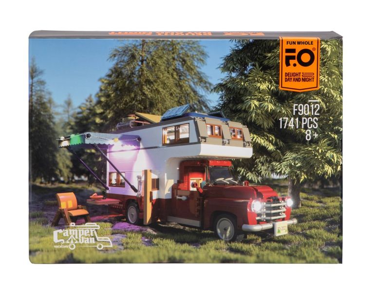 Funwhole American Camper Van with LED Lights - 1741pcs - 38cm Long