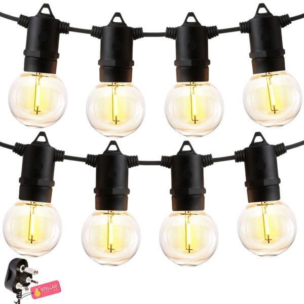 Stellar Lighting Warm White 50 LED String Light Pro - 20m Outdoor Garden