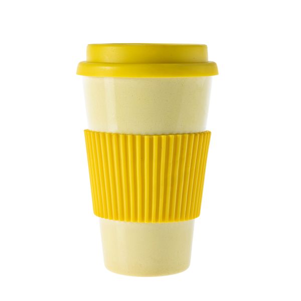 George &amp; Mason - Ava Bamboo Fibre Travel Mug Yellow