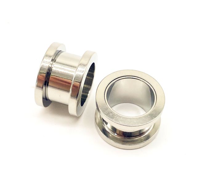 Fabulae 12MM Stainless Steel Tunnel Pair, Grayson