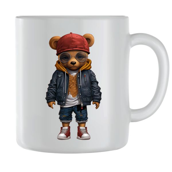 Red Coffee Mugs for Men Women Trendy Hip Hop Bear Lover Graphic Cup Gift191