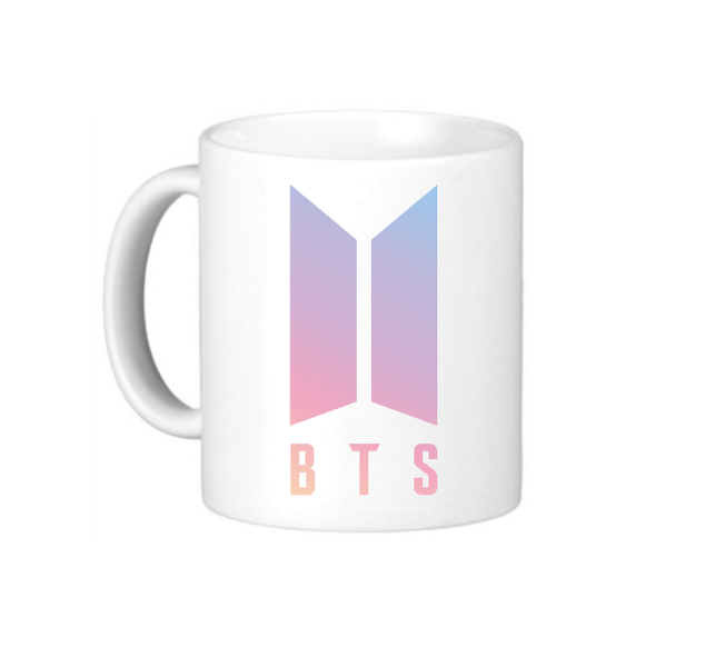BTS K-Pop Coffee Mug - Official Band Logo - Ceramic Cup