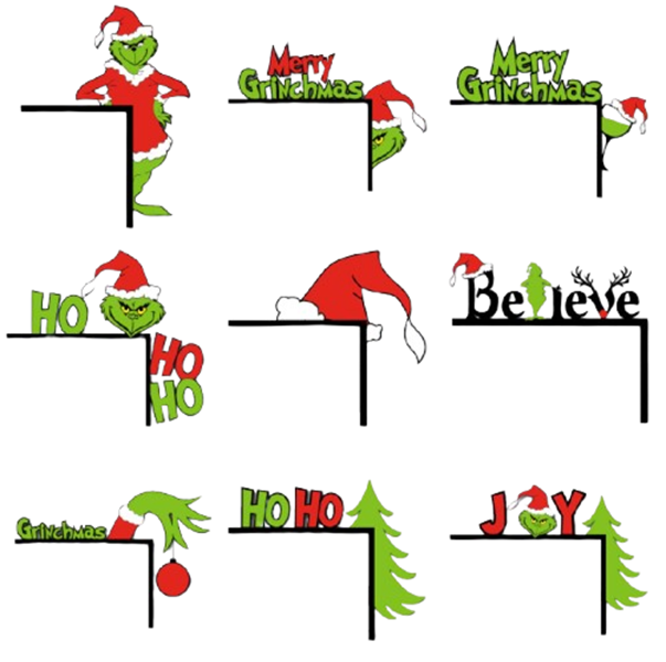 Grinch Christmas Door corner decor