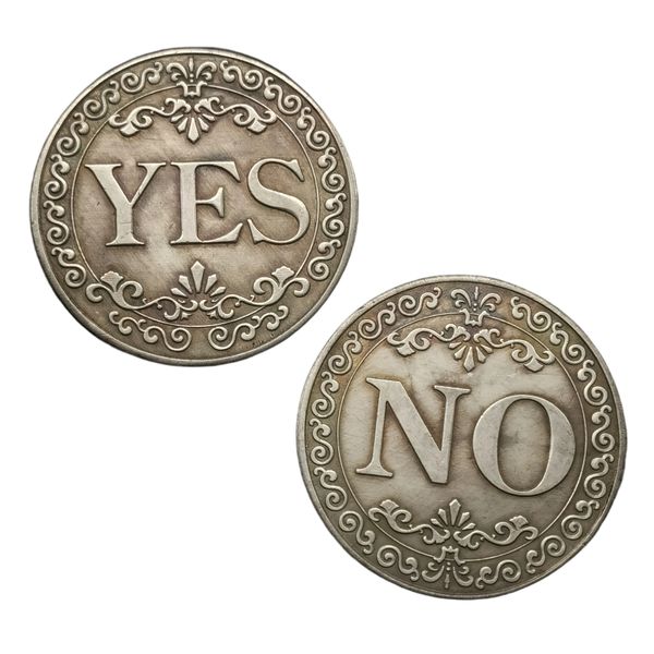 Yes or No Decision Coins Set of 2 Double-Sided Lucky Choice Tokens