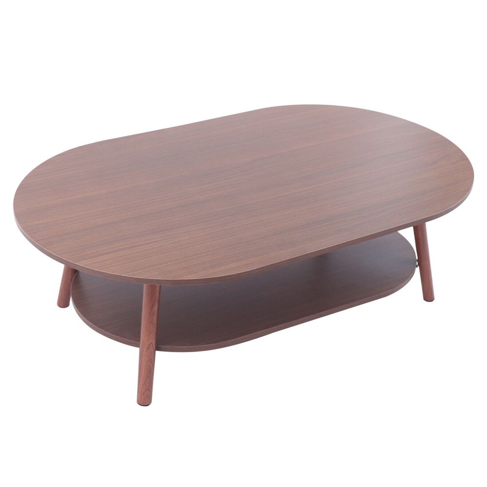 Home Decor Multifunctional Retro Double Level Coffee Table (60cm