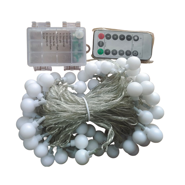 10m Waterproof Frosted Ball String Lights with 80LEDs