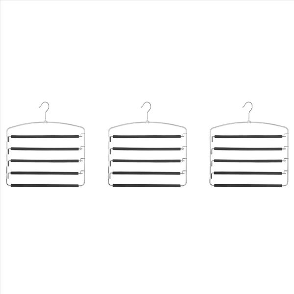 Pants Hangers 5 Layers Metal Hangers Non-Slip For Pants And Clothes