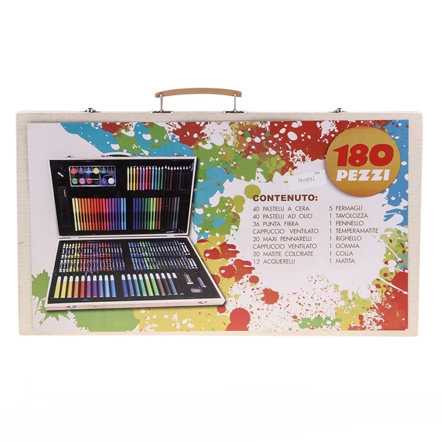 180 Piece Kids Wooden Art Box Drawing Kit | Shop Today. Get it