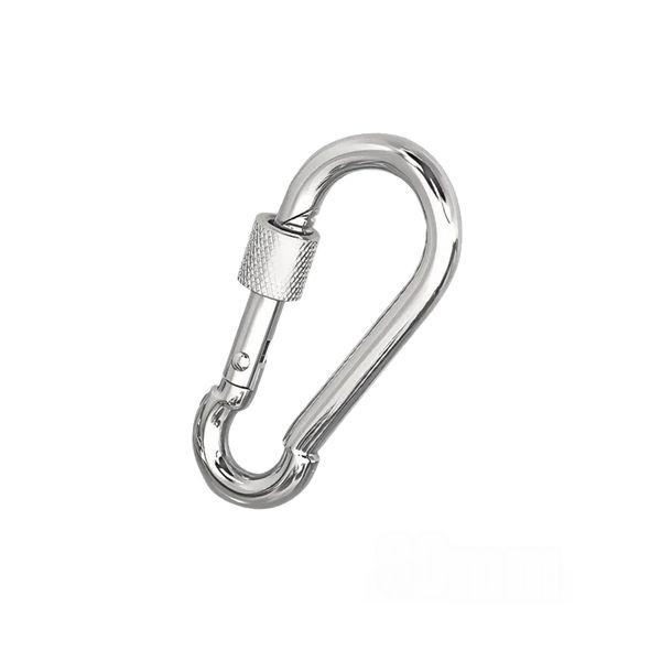 90mm Stainless Steel Screw Lock Carabiner -Heavy Safety Hook for Climbing