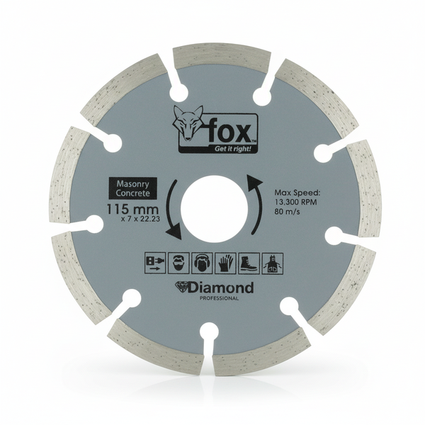 Fox - Diamond Cutting Disc for Concrete and Masonry - 115mm