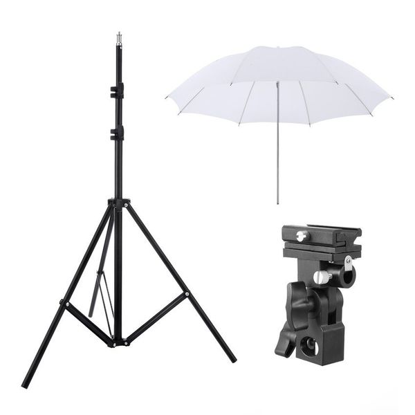 B-type Camera Flash Umbrella Kit-White