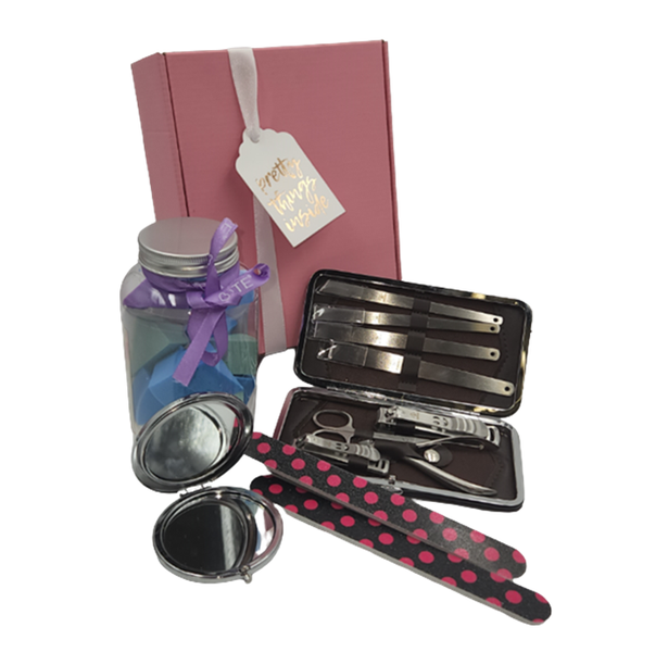 Nail &amp; Makeup Accessory Gift Box - White
