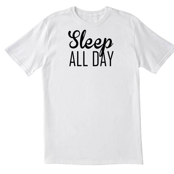 Sleep all day n1 WhiteT-shirt