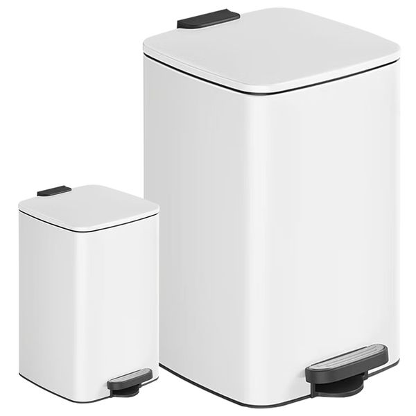 30Ltr + 6Ltr - Matte Finish Modern Kitchen Waste Bin with Soft-Close Lid