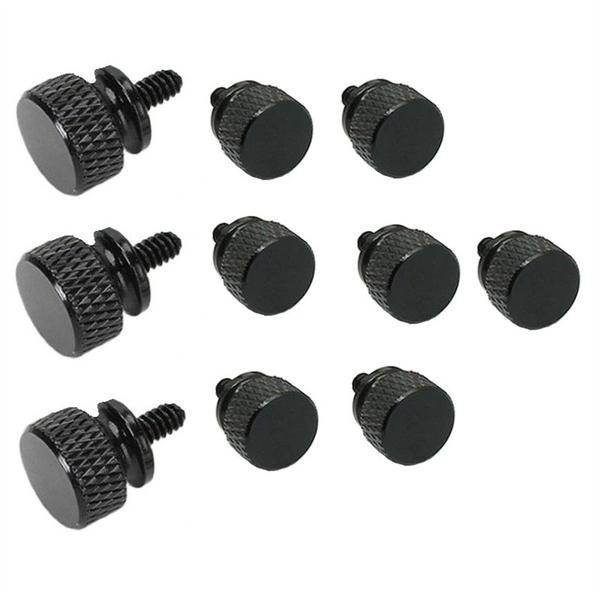 10Pcs/Lot UNC6-32 M3.5 Hand Screw for PSU Computer Case Screws Black