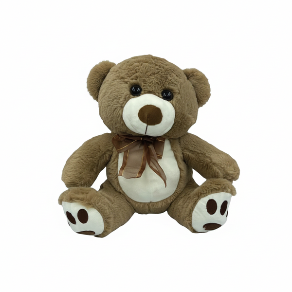 Cuddly 28cm Plush Bear with Footprint Design - Perfect Gift for Kids