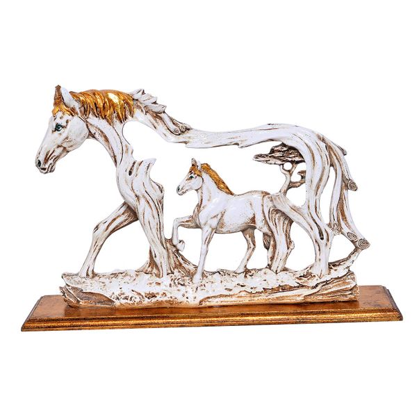 Home Decor Resin Art Arabian War Horse Ornaments (16cm)