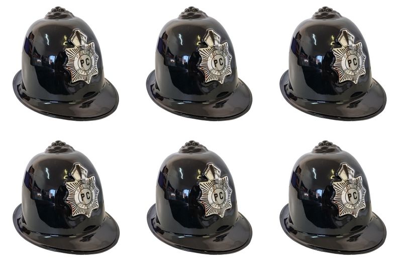 Plastic Dress Up Hats For Kids 6 Pack - Police Officer - Umlozi