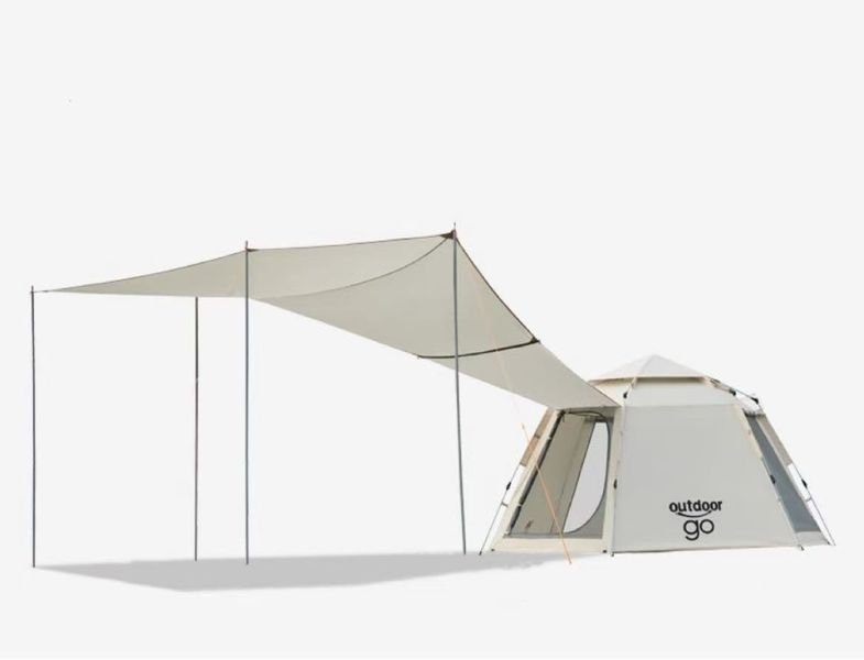 Outdoor Camping 3 in 1 Big Tent With Canopy For 4-6 People