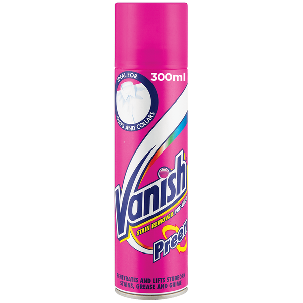 Vanish 300ml, Fabric Stain Remover, Laundry Pre-Wash, Aerosol