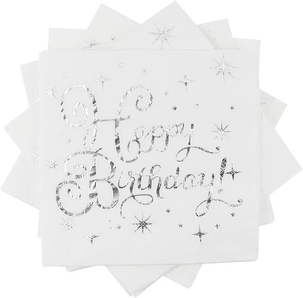 Happy Birthday Serviettes - 100 Pieces
