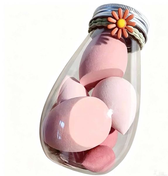 6 Piece Makeup Blender Beauty Sponge with Bottle Gift Set
